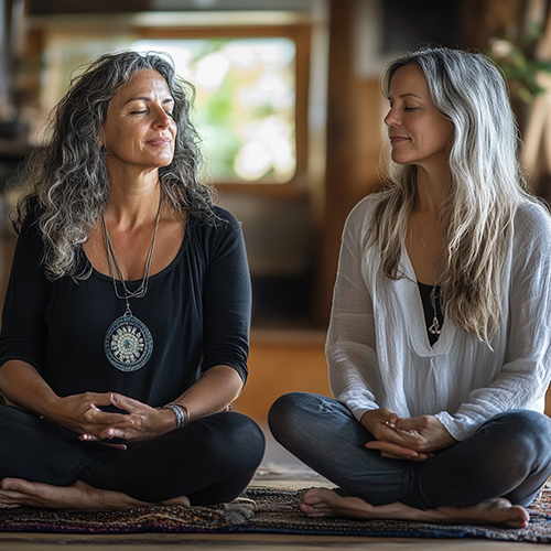 Mid Aged Woman at a Energy Retreat